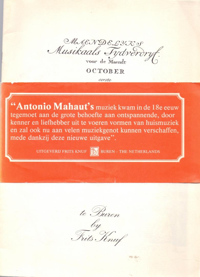 Mahaut, Antonio (ds1327) - Musikaals tydverdryf  (ds1327)
