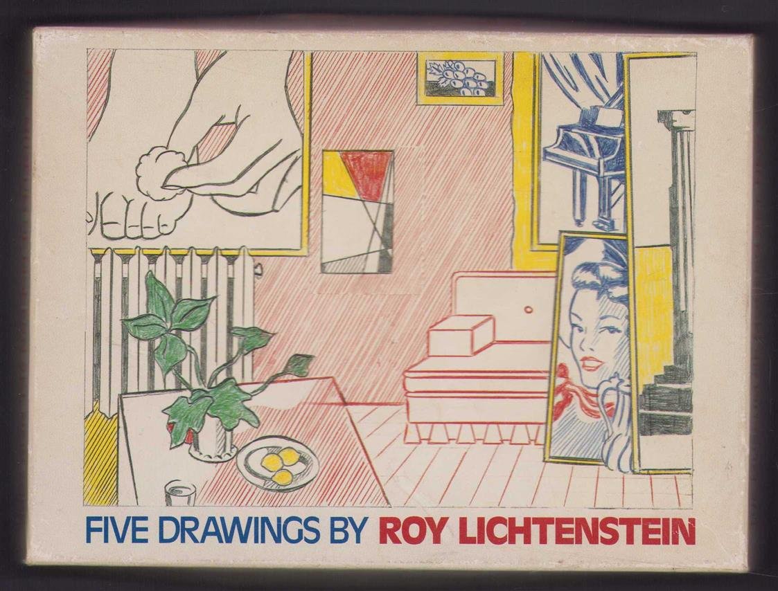 Roy Lichtenstein - Doos / box - Five drawings by Roy Lichtenstein ( empty box)