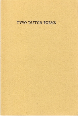 Langendijk, Pieter - Two Dutch Poems (engels & nederlands)