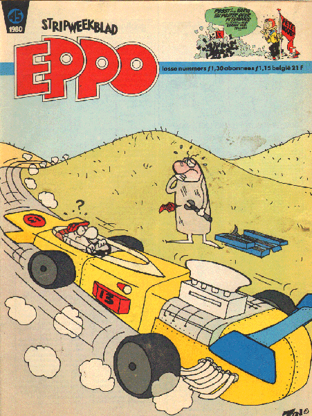Diverse auteurs - Stripweekblad Eppo / Dutch weekly comic magazine Eppo 1980 nr. 45 met o.a./with a.o. DIVERSE STRIPS/  VARIOUS COMICS a.o. STORM/LUCKY LUKE/DE GENERAAL/ROEL DIJKSTRA/POSTER BENNIE WIJNSTEKERS & FEYENOORD/FC KNUDDE (COVER), goede staat