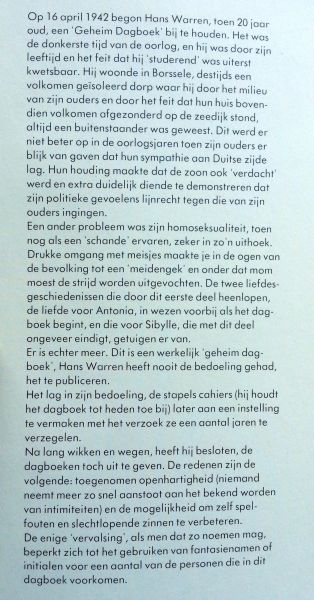 Warren, Hans - Geheim Dagboek 1942-1944 (Ex.1)