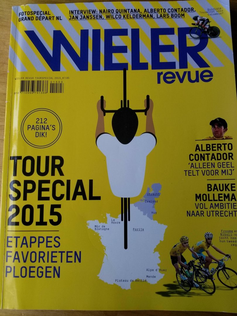 Hut, Arie (redacteur Wielerrevue) - Wielerrevue, Tourspecial 2015 (o.a.Dumoulin, Contador, Mollema)