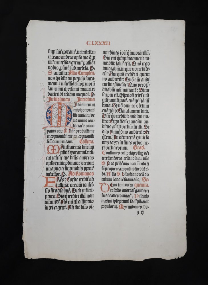 - Leaf from Missale Coloniense 1487 CLXXXII