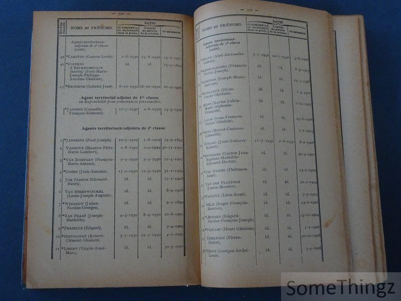N/A. - Ministère des colonies  / [ministère du Congo belge et du Ruanda-Urundi] - Ministère des colonies. Annuaire officiel 1935. [Congo-Belge et Ruanda-Urundi]