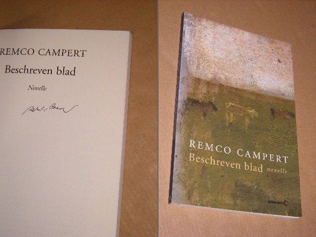 Remco Campert - Beschreven blad [GESIGNEERD] novelle