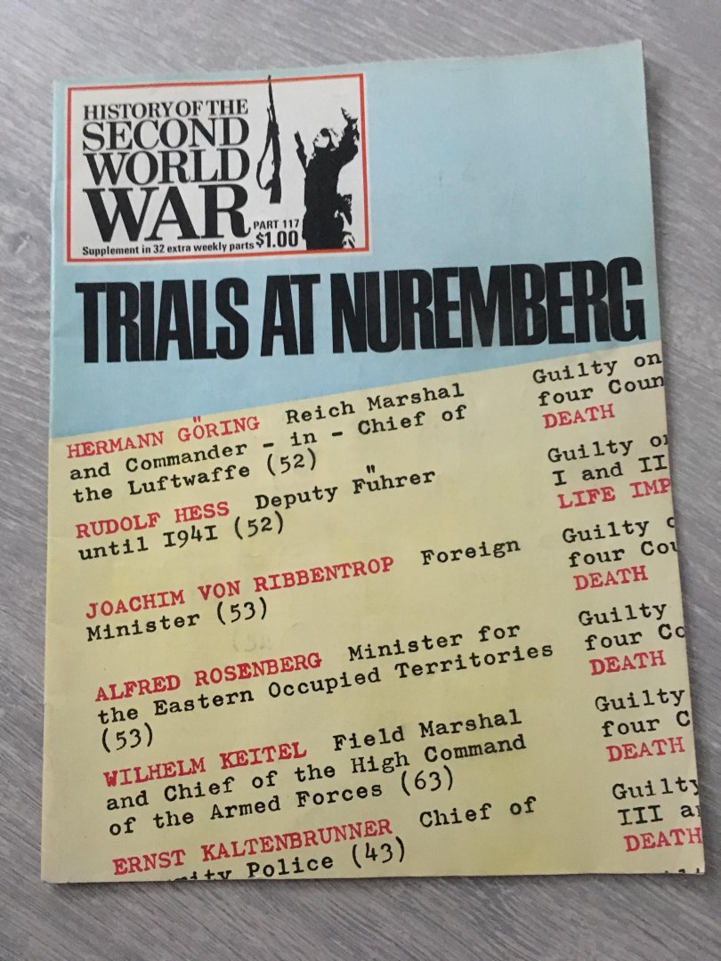 Redactie - Trails at nuremberg, history of the second world war, part 117