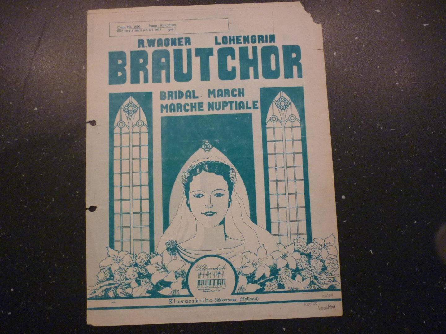 Wagner; R. - Brautchor  /  Klavarskribo