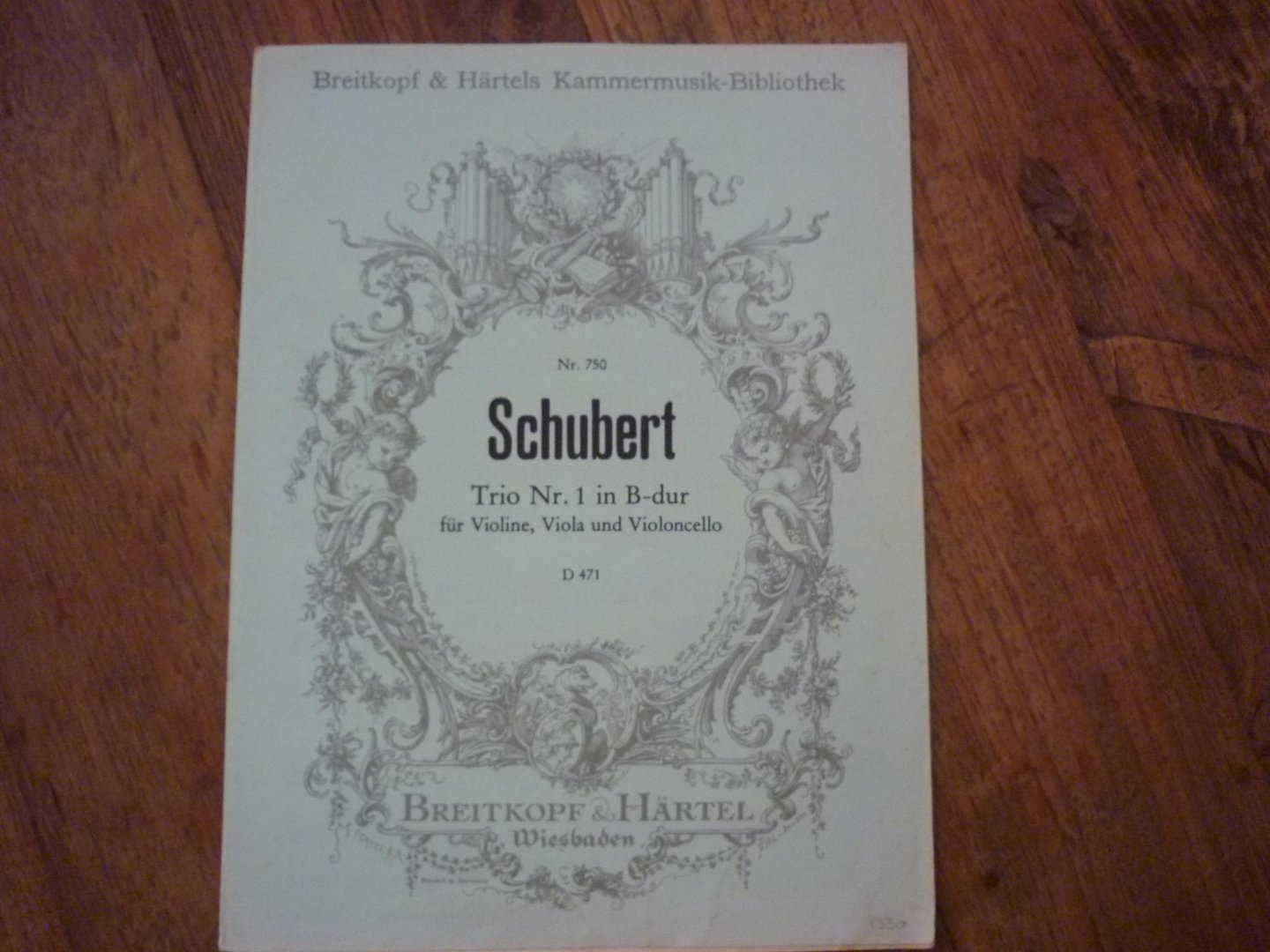 Schubert; Franz (1797–1828) - Trio nr. 1 in B-dur; fur Violine, Viola und Violoncello - D 471