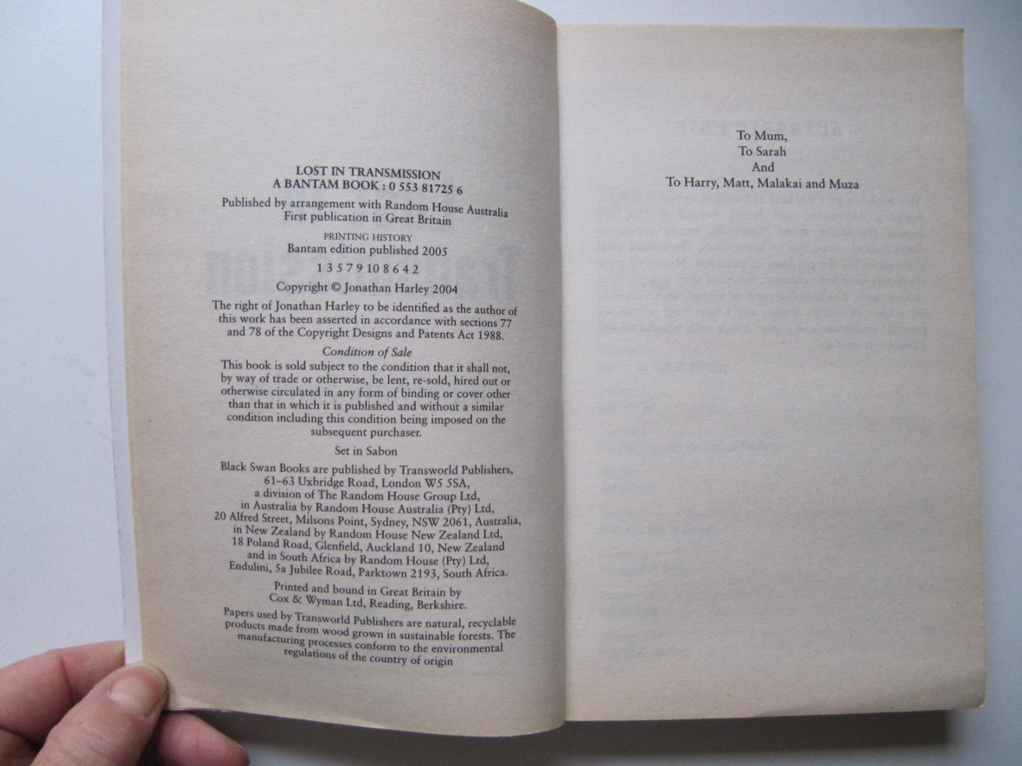 Jonathan Harley - Lost in Transmission