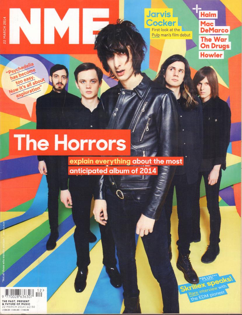 Various - NEW MUSICAL EXPRESS 2014 # 12, BRITISH MUSIC MAGAZINE met o.a.  THE HORRORS (COVER + 6 p.), LADY GAGA (2 p.), SKY FERREIRA (2 p.), THE WAR ON DRUGS (4 p.), MAC DEMARCO (4 p.), JEFF BUCKLEY (2 p.), goede staat