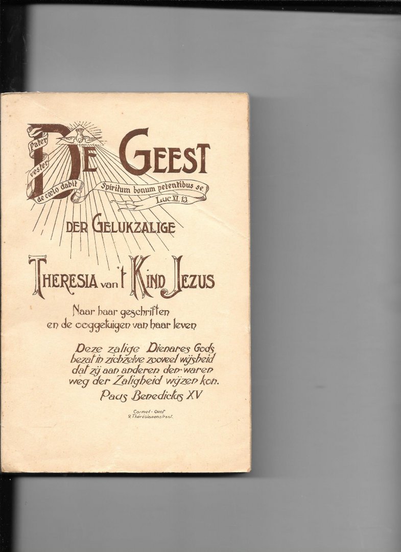 Eeckels,Constant - De Geest der geluzalige Theresia van 't Kind Jezus