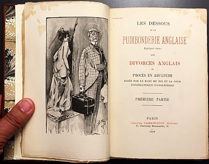 (KOMRIJ, Gerrit). CARRINGTON, Charles - Les dessous de la pudibonderie anglaise. Expliqués dans: les divorces anglais ou procès en adultére jugés par le banc du Roi et la Cour Ecclésiastique d'Angleterre.