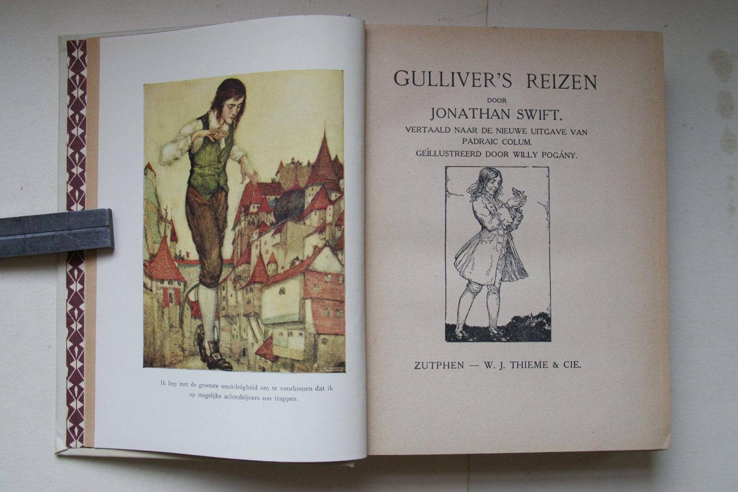 Jonathan Swift ; Pogany, Willy - GULLIVER'S  Reizen  vertaald naar de nieuwe uitgave van Padraic Colum  Geillustreerd door Willy Pogany