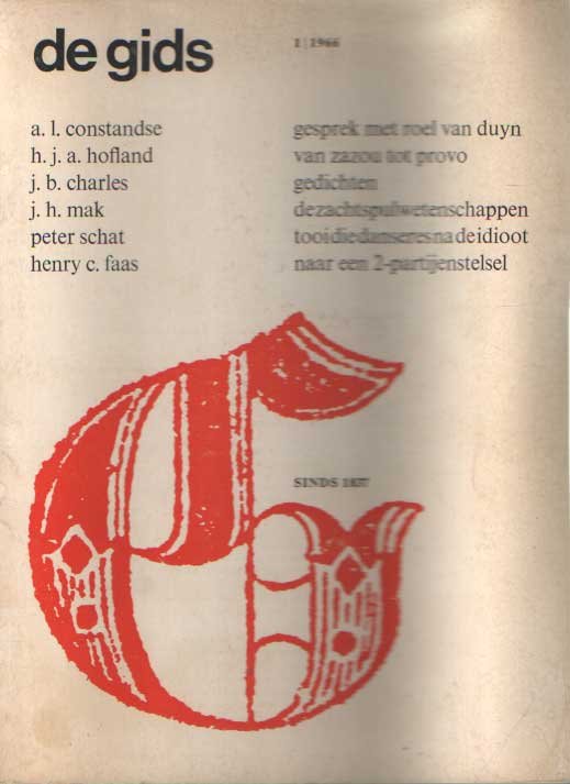 Constandse, H. Mulisch e.a. (redactie), A.L. - De Gids. Algemeen Cultureel Maandblad. Honderdnegenentwintigste jaargang, 1966 no. 1