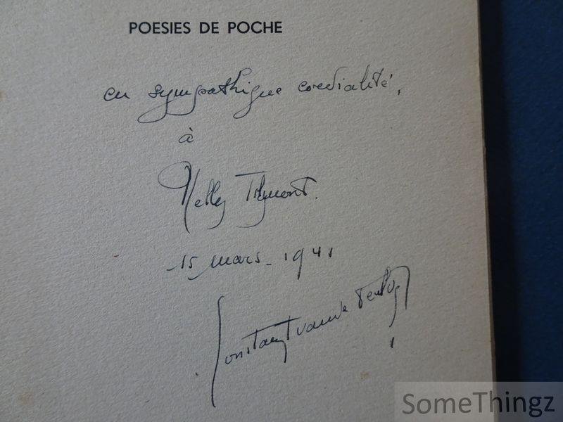 van de Velde, Constant. - Poésies de poche. [N°39 de 110 exemplaires. Avec dédicace.]