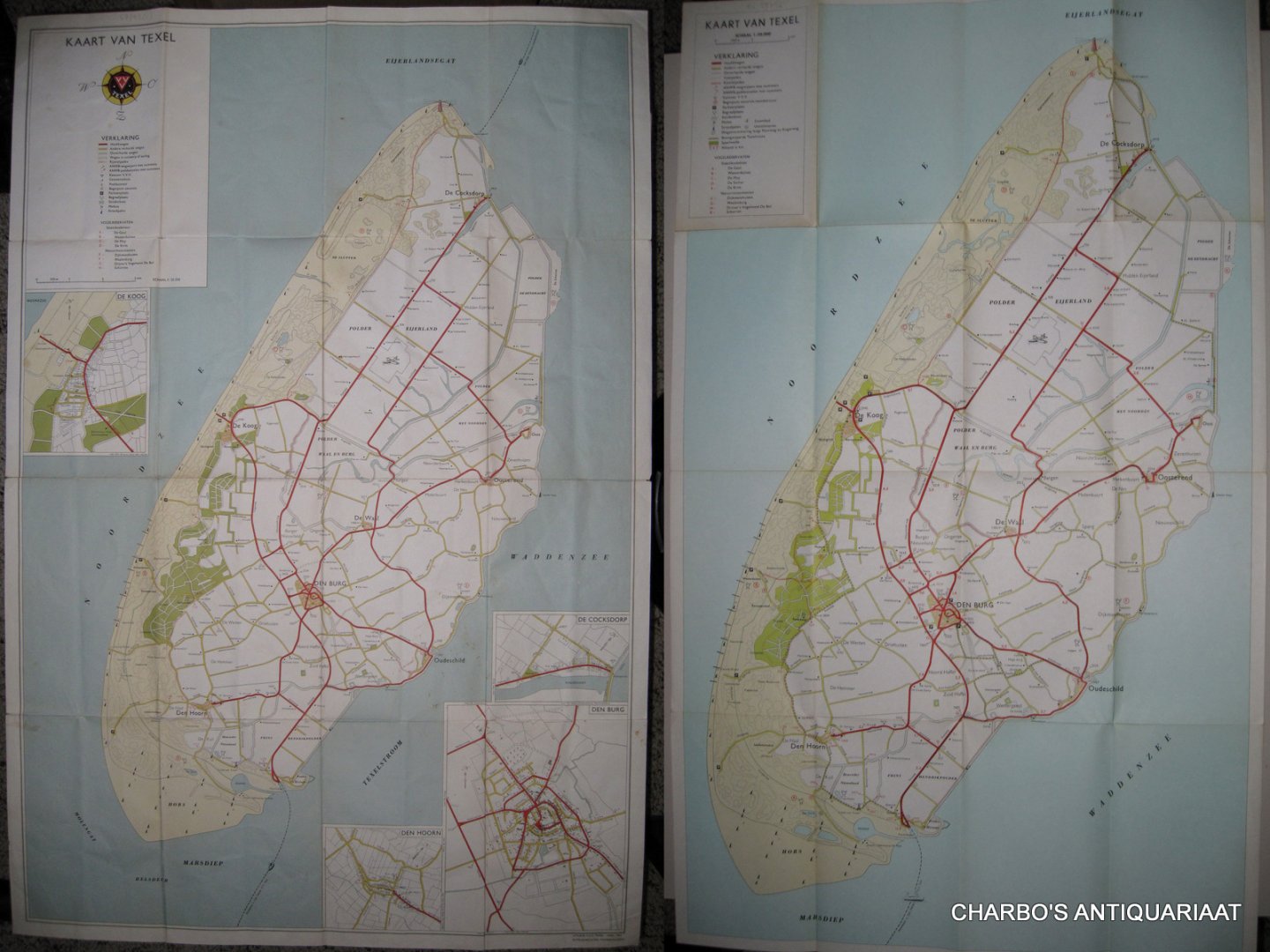 TEXEL. - Kaart van Texel. Schaal 1:33.333.