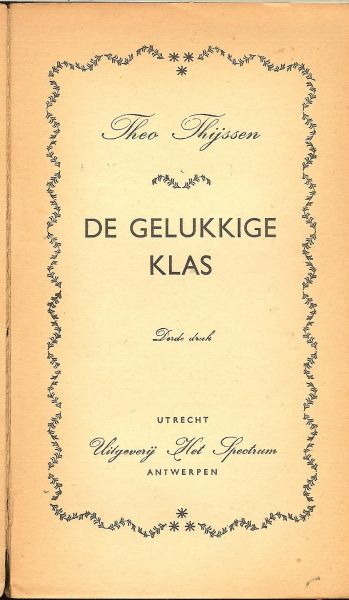 Boekwinkeltjes.nl - Thijssen, Theo - De Gelukkige Klas