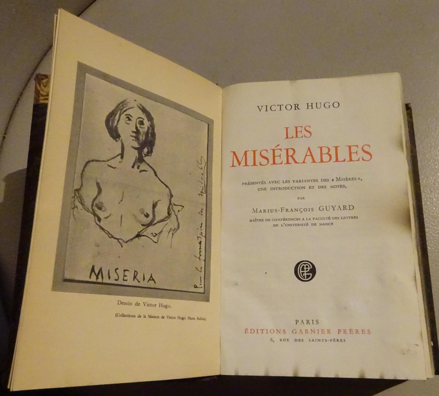 Victor, Hugo - Les Misérables présentés avec les variantes des "misères"