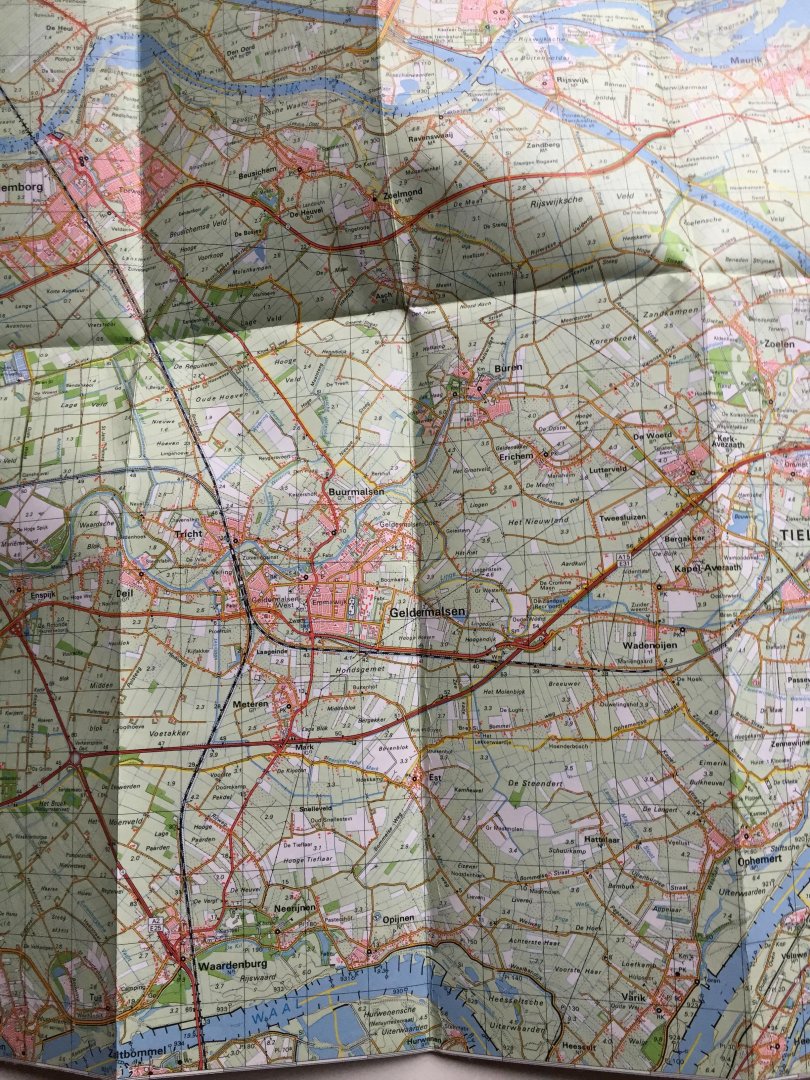 Topografische Dienst - Topografische kaarten: Gorinchem, Tiel (2x), Arnhem en 's-Hertogenbosch