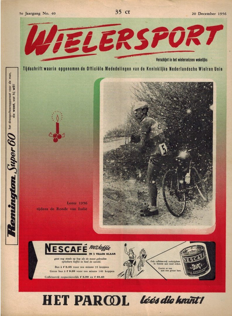  - KNWU Tijdschrift Wielersport 1956 -Tijdschrift waarin opgenomen de officiële mededelingen van de KNWU
