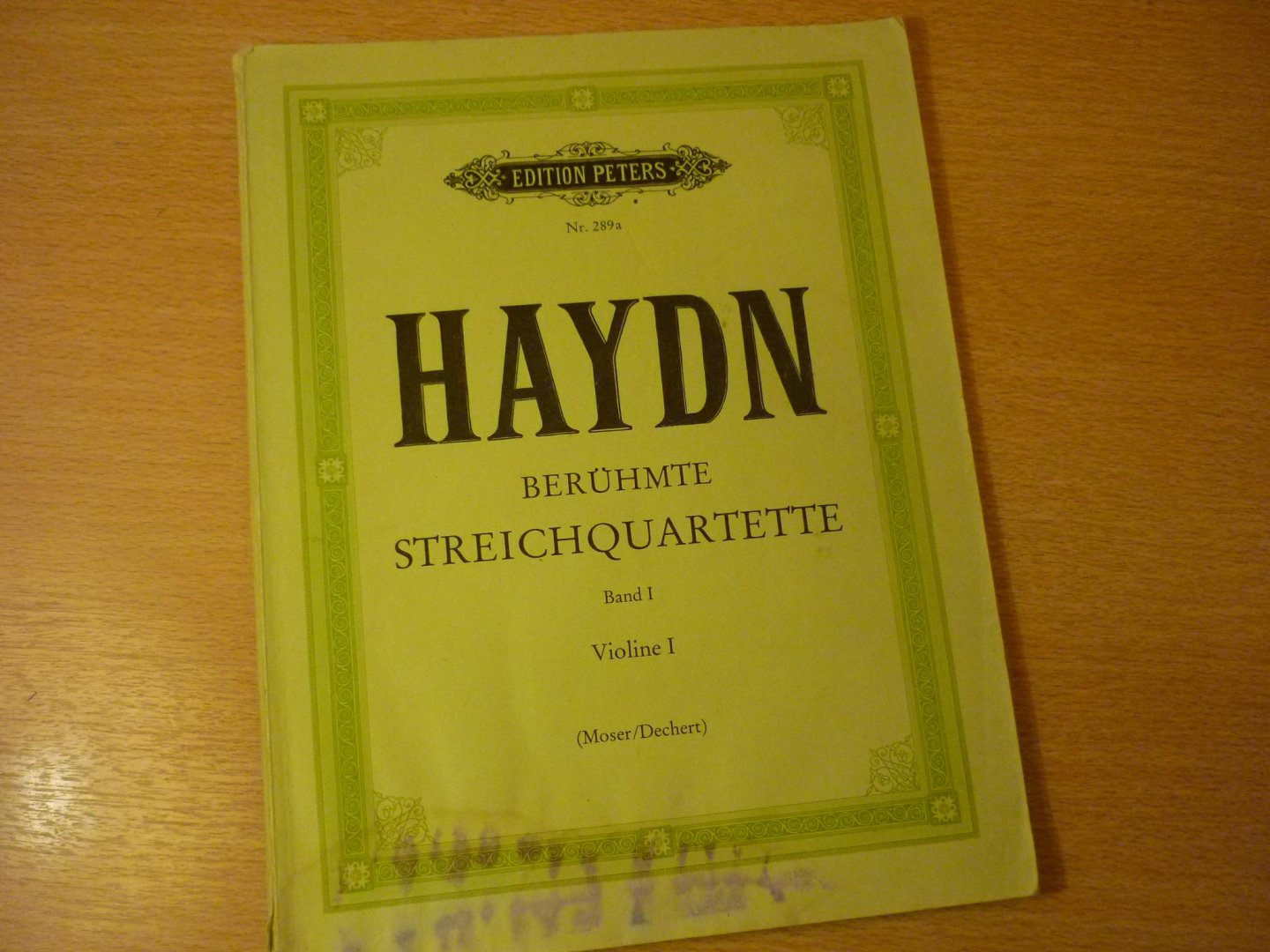 Haydn; Franz Joseph (1732-1809) - Beruhmte StreichQuartette; Band I: Violine I (Moser / Dechert)