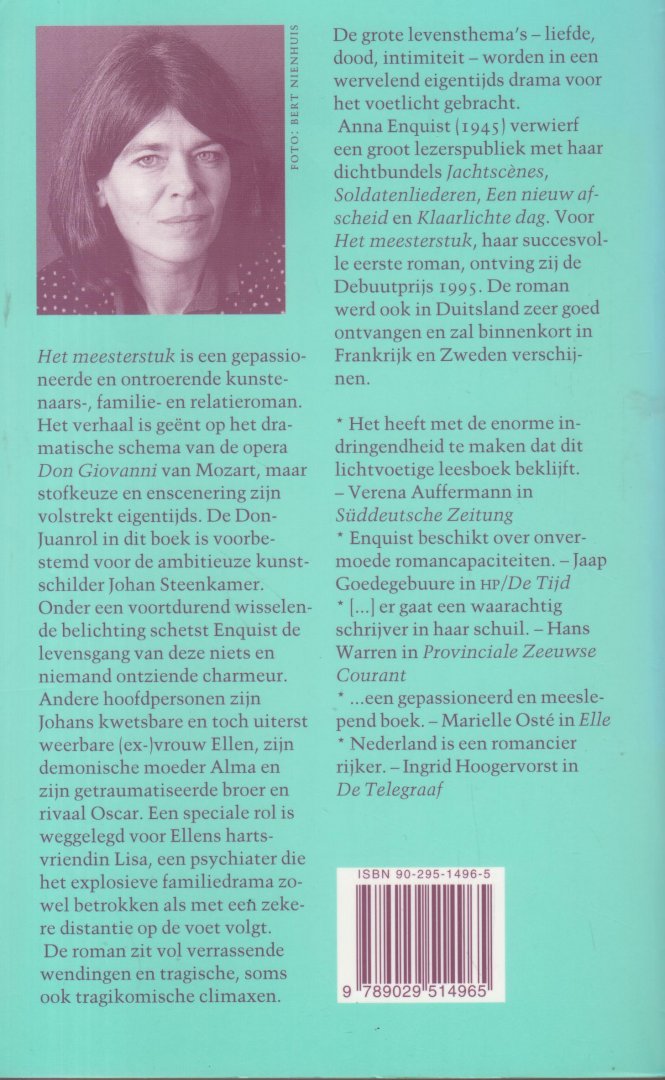 Enquist (Amsterdam, 19 juli 1945) pseudoniem van Christa Widlund-Broer), Anna - Het meesterstuk (Geheel herziene editie) - Een gepassioneerde en ontroerende kunstenaars-, familie- en relatieroman.