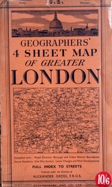 Alexander Gross - 4 Sheet Maps of greater London