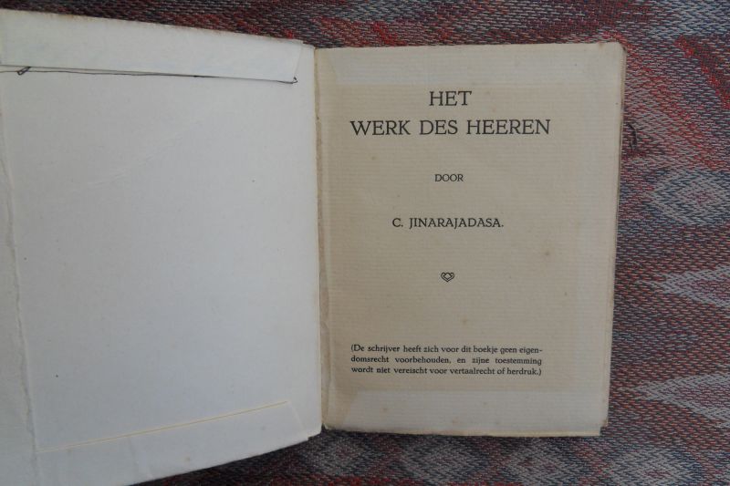 Jinarajadasa, C. - Het Werk des Heeren.