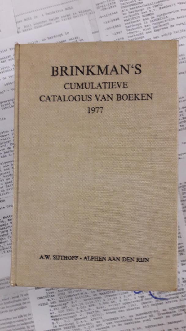 Redactie - Brinkman`s cumulatieve catalogus van boeken 1977 - 132e jaargang