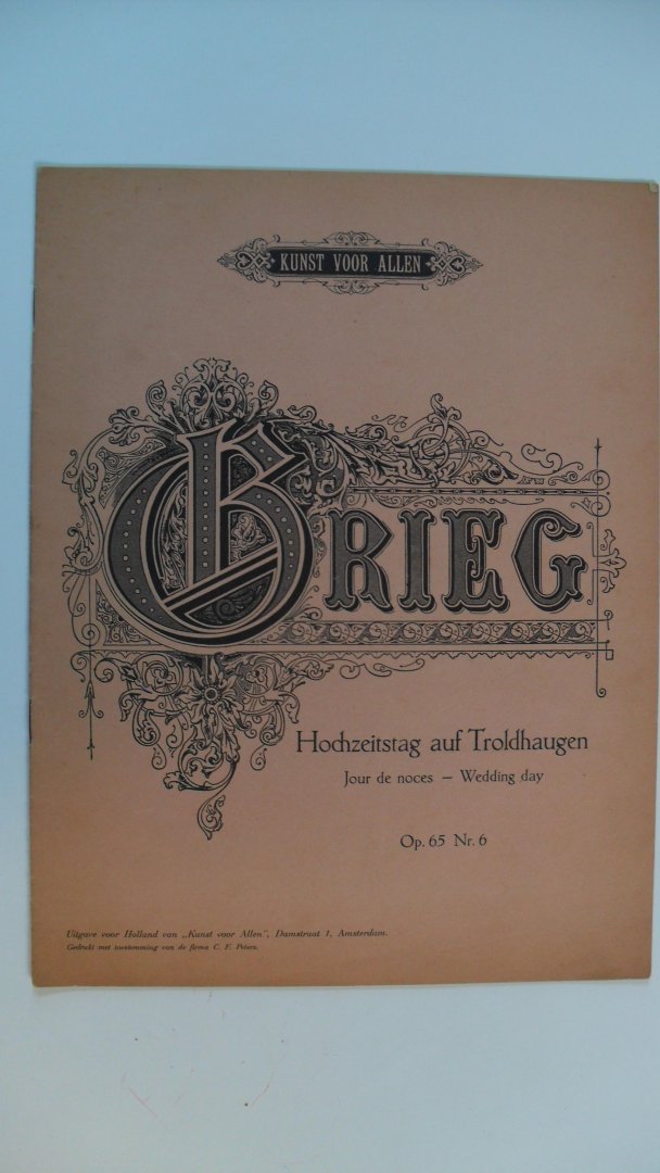 Grieg Edvard - Hochzeitstag auf Troldhaugen op.65 nr.6