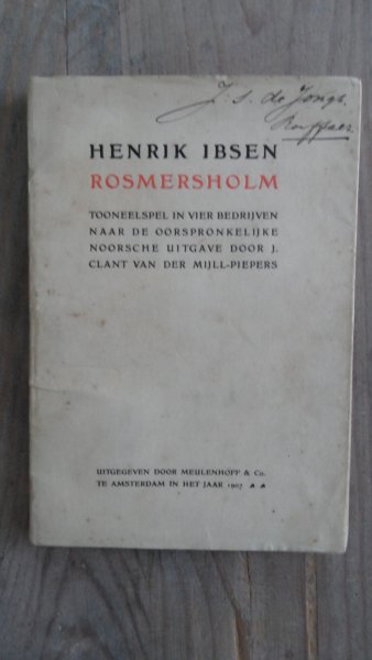 Ibsen, Henrik - Rosmersholm - toneelspel in vier bedrijven