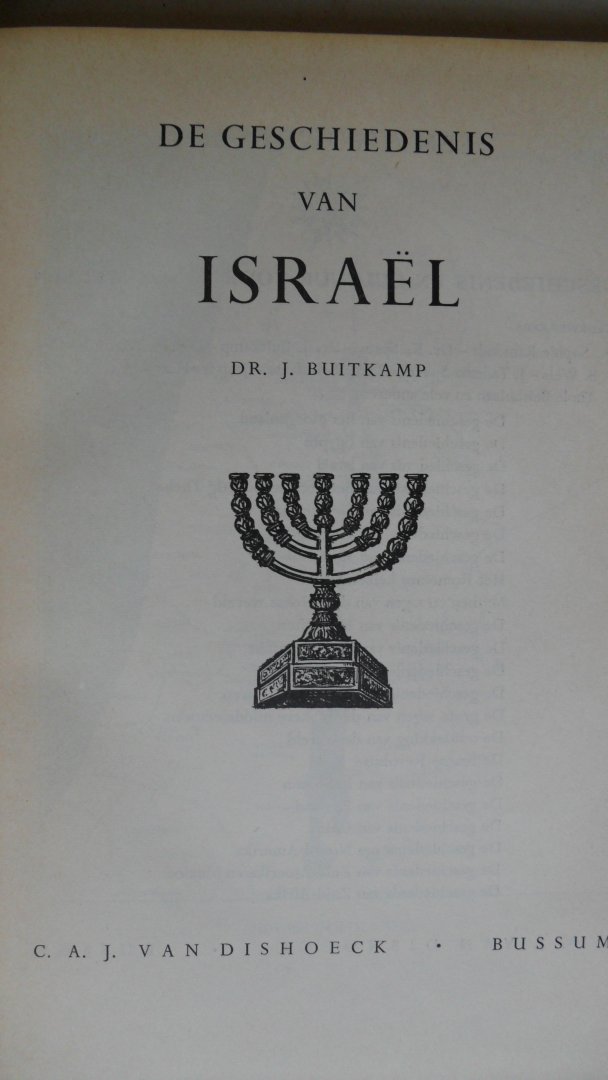 Buitkamp Dr. J. - De geschiedenis van Israel