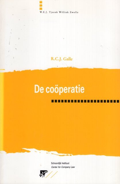 Galle, R.C.J. - De coöperatie.