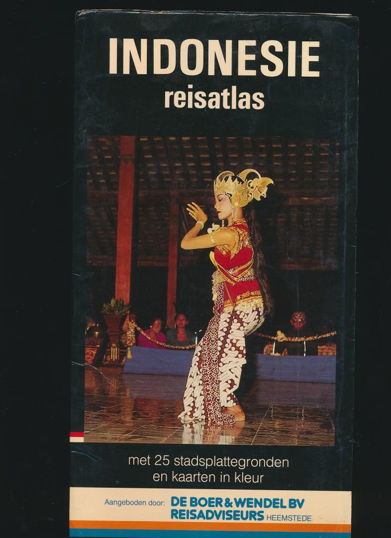 Red. - Indonesie Reisatlas, met 25 stadsplattegronden en kaarten in kleur
