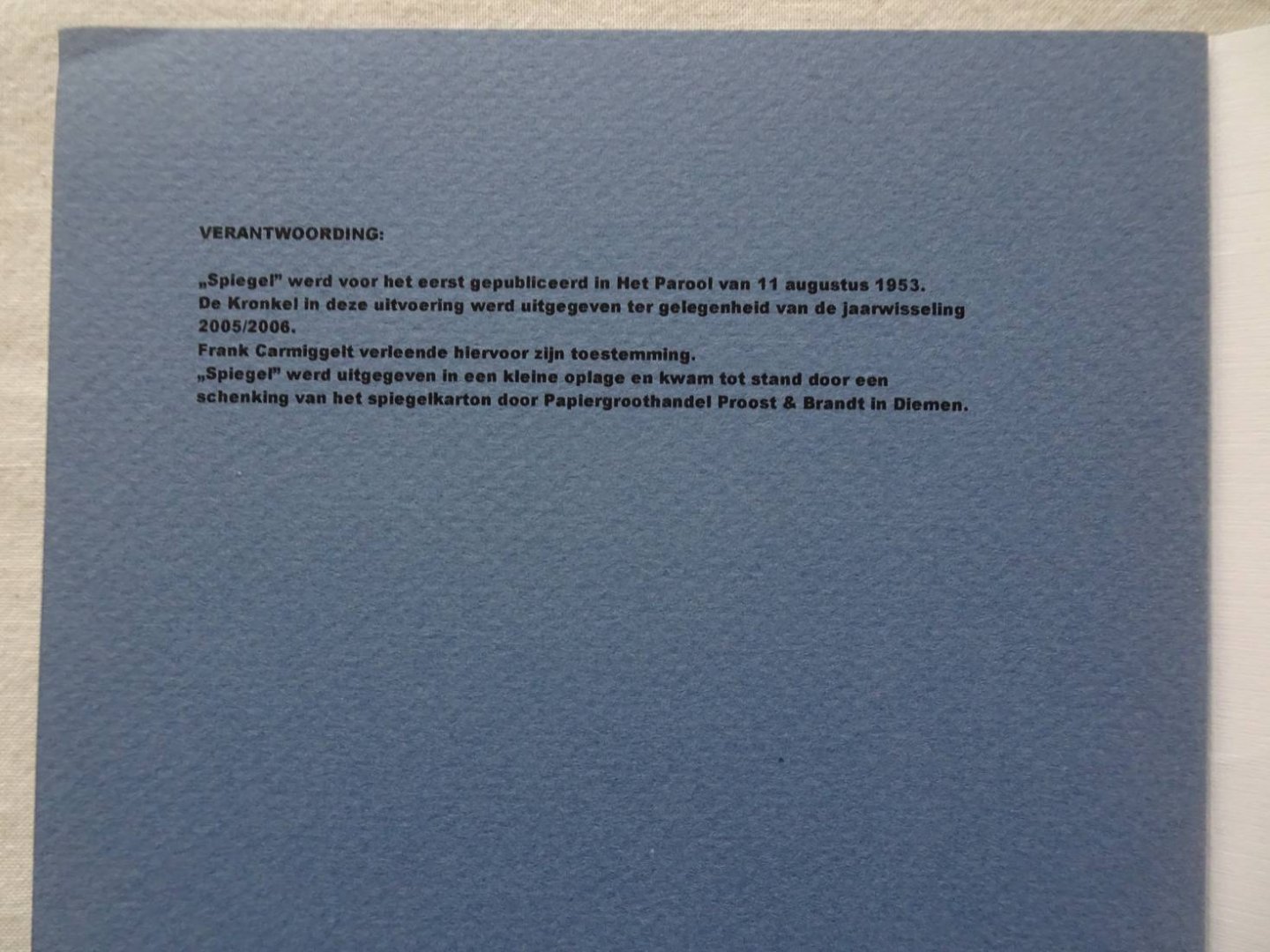 Carmiggelt, S.. - Spiegel.