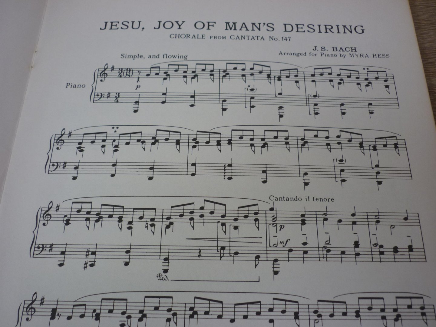 Bach; J. S.  (1685-1750) - Jesu. Joy of Man's  Desiring; Chorale from cantate No. 147