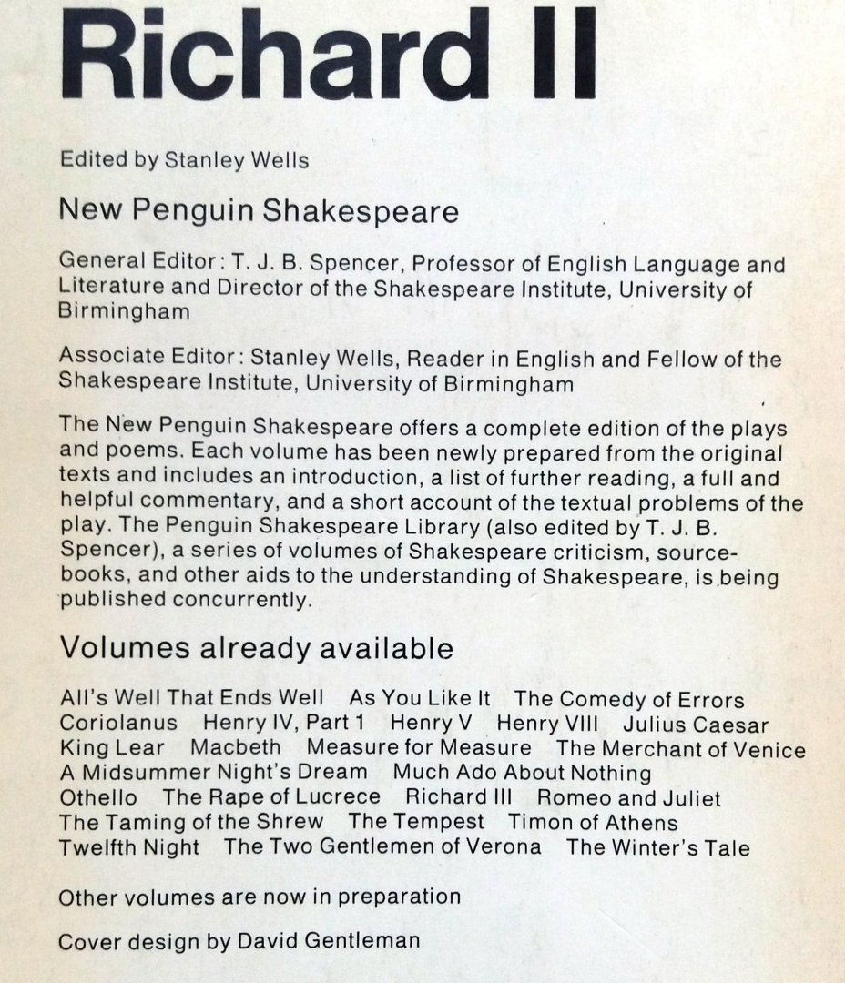 Shakespeare, William - Richard II (Ex.2) (ENGELSTALIG)