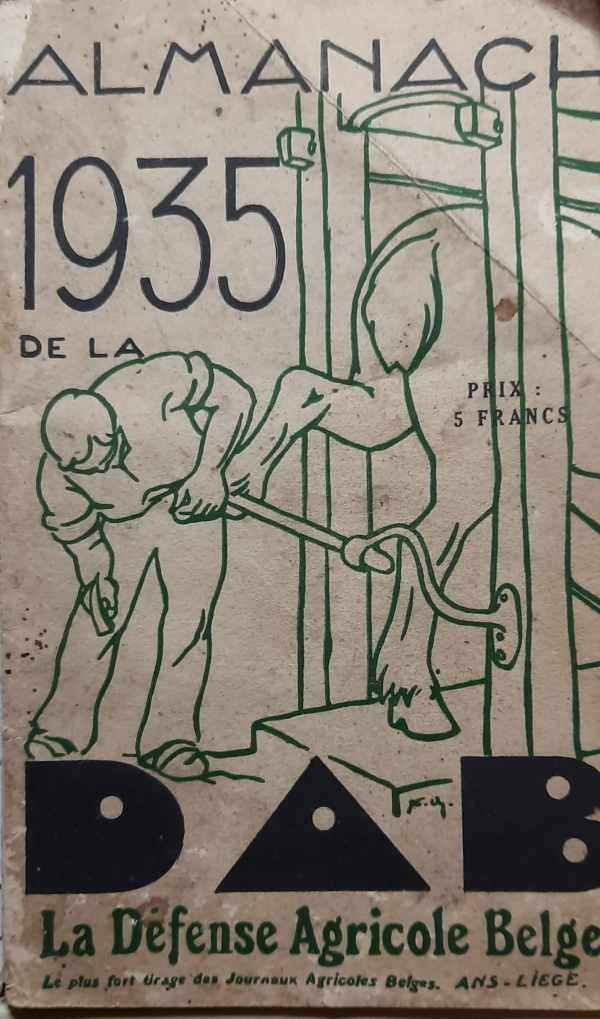 La Défense Agricole Belge - Almanach 1935