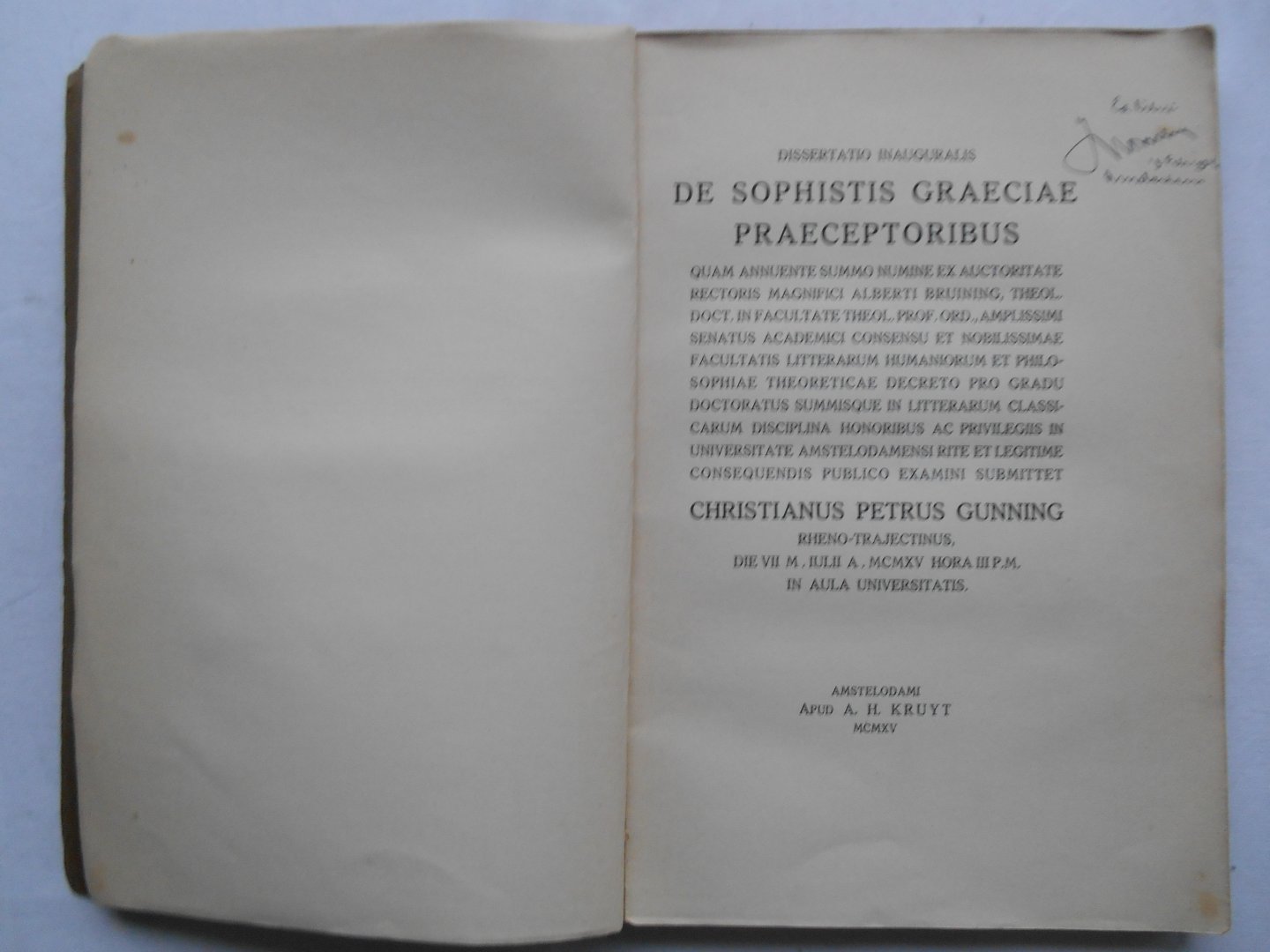 Gunning, C.P. - De Sophistis Graeciae Praeceptoribus