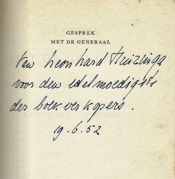 Huizinga, Leonhard - Gesprek met de Generaal