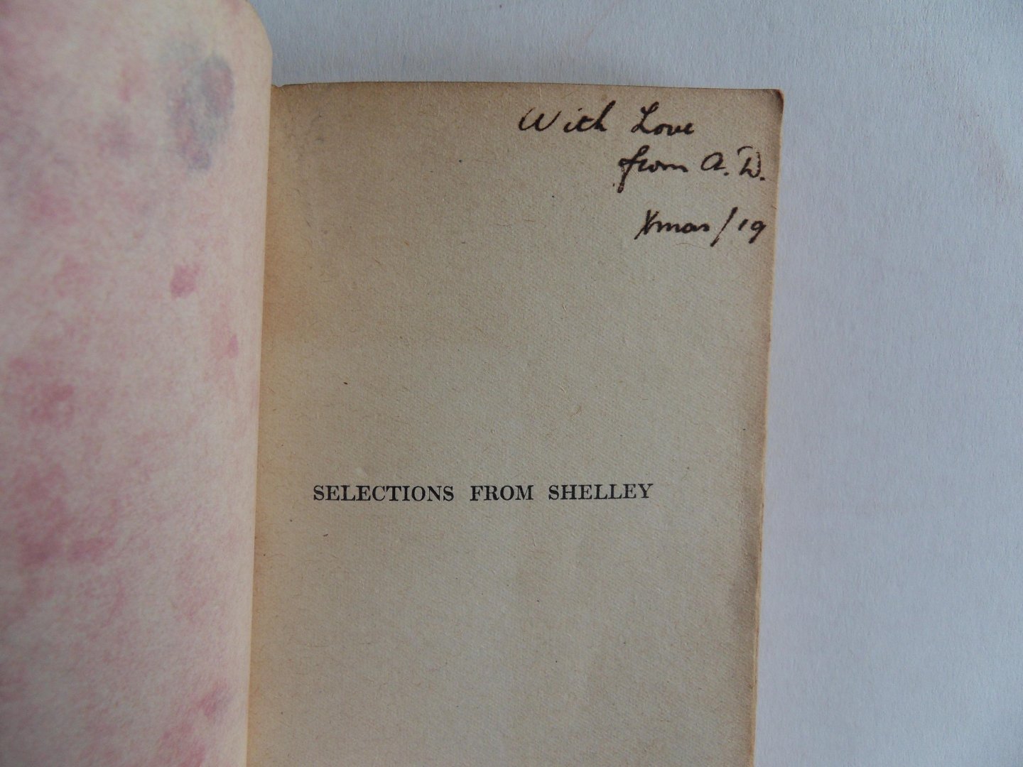 Landells, William M.A. - Selections from Shelley.