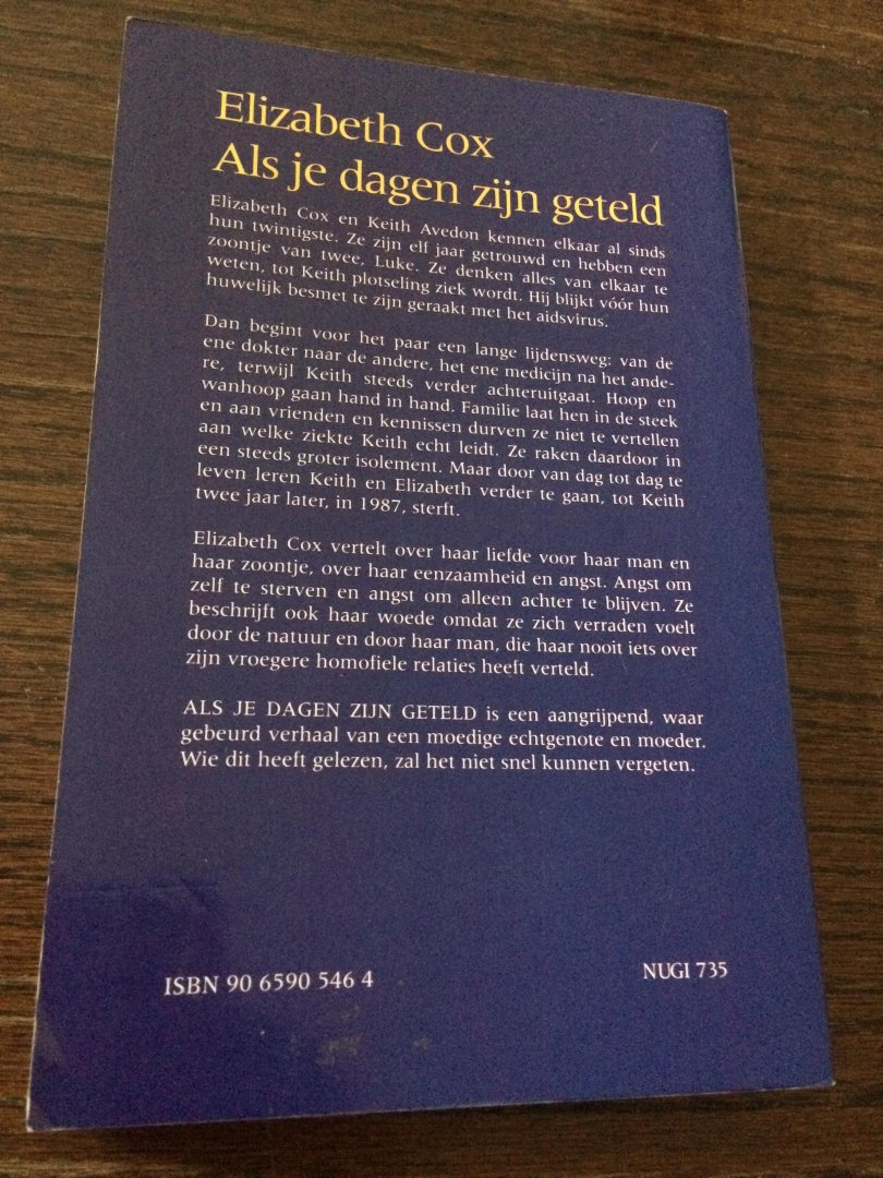 Cox - Als je dagen zijn geteld