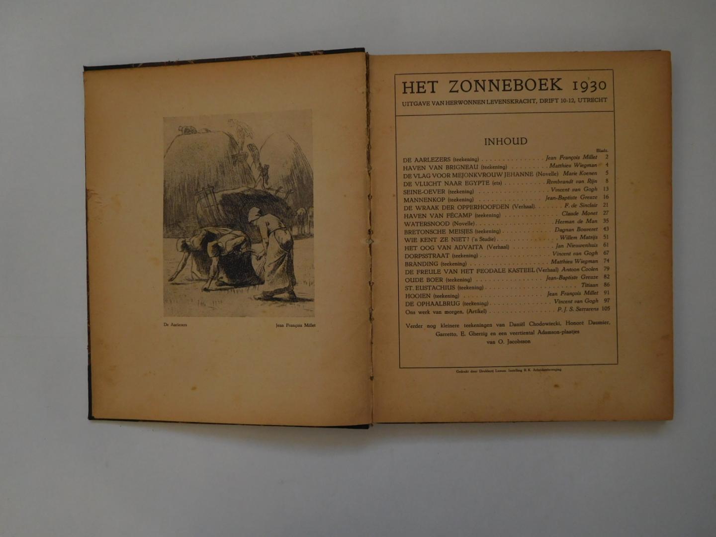 div. auteurs - Het Zonneboek 1930