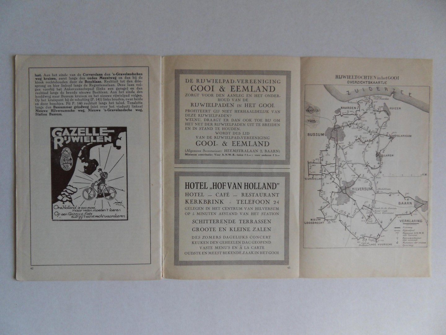 Stork, mr. A.W. - Wandelingen en Rijwieltochten in Het Gooi en Omstreken.