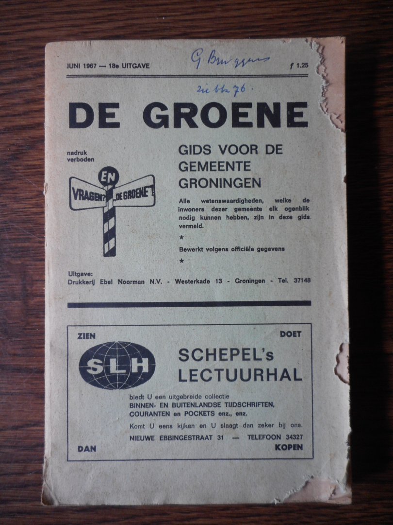 Groningen - De Groene Gids voor de Gemeente Groningen 1967