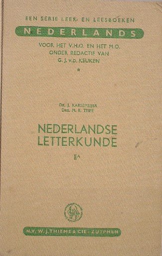 KEUKEN, G.J. VAN DER (ed.), - De twintigste eeuw. Nederlandse letterkunde II A.