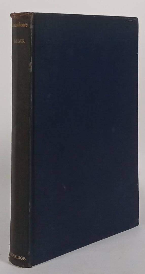JAEGER, W. - Demosthenes. The origin and growth of his policy. Translated from the German by Edward Schouten.