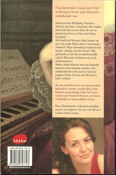 Charbonnier, Rita .. Vertaald door Pieter van der Drift - De zus van Mozart  ..  Roman over het verborgen leven van Maria Anna Mozart .