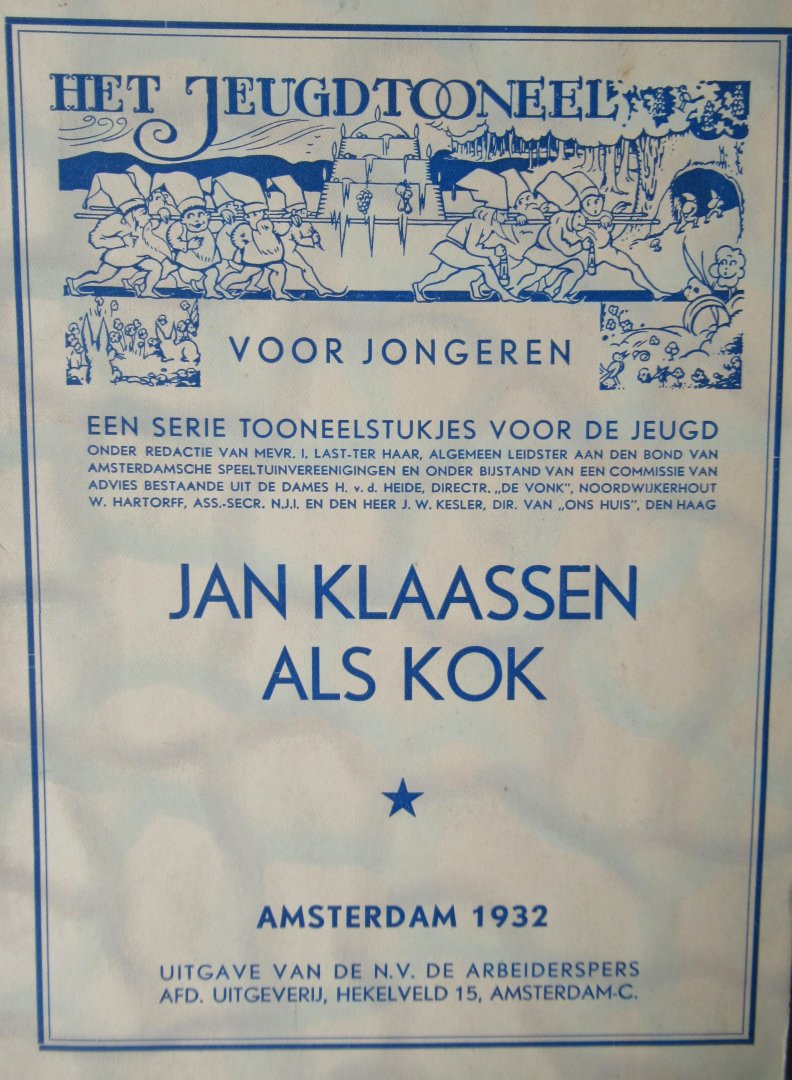 Schaake, Johan - Jan Klaassen als kok