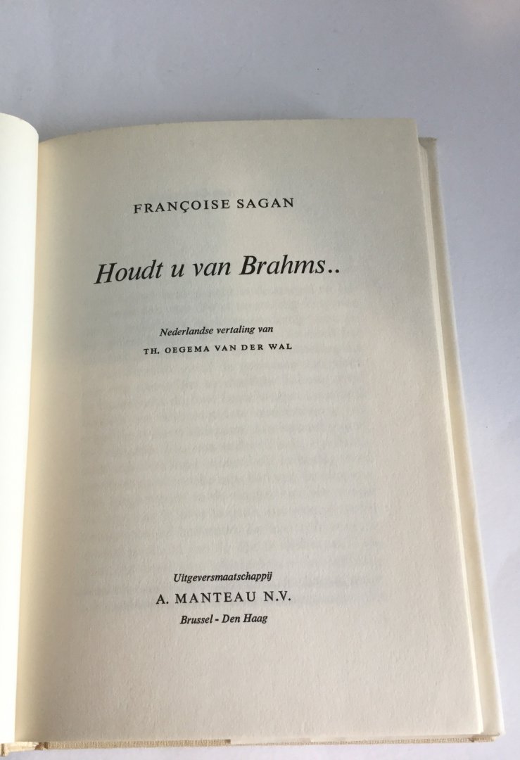 Sagan, Francoise - Houdt u van Brahms...